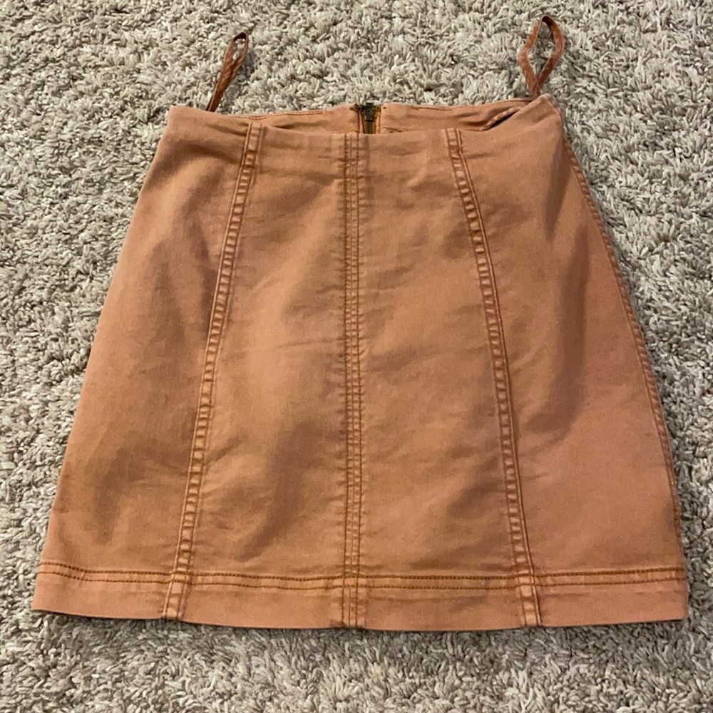Brown free people skirt